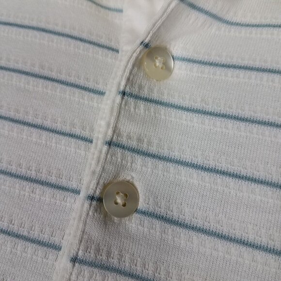 Nike Tiger Woods Polo Shirt Adult Medium White Stripe Falcon Point Golf Club Men - Picture 4 of 15